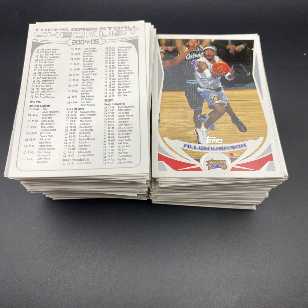 2004-05 Topps Basketball Near Complete Set Missing Lebron, Kobe
